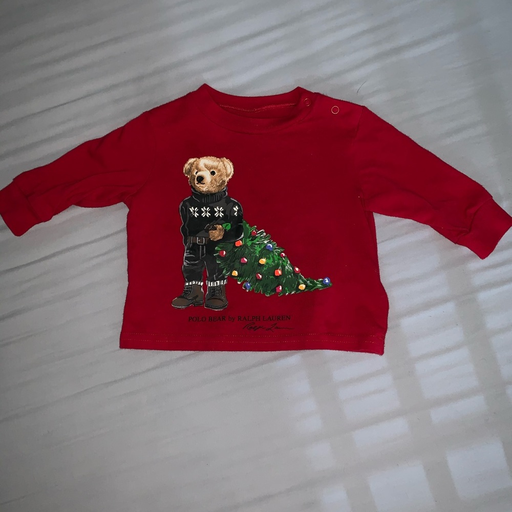 RL Polo Xmas Bear Collection Long Sleeve Tshirt